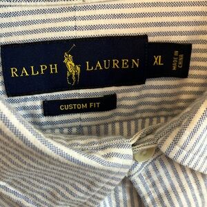 Ralph Lauren Men's Blue Striped Shirt